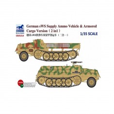 Maquette Véhicule Militaire : Semi-chenillé allemand sWS et Armored Cargo Version (2 en 1)