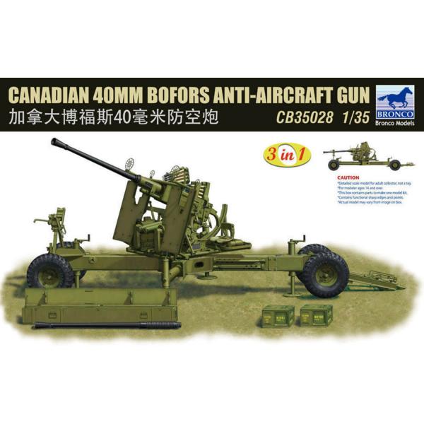Anti-aircraft gun model: 40mm Canadian bofors - Bronco-CB35028