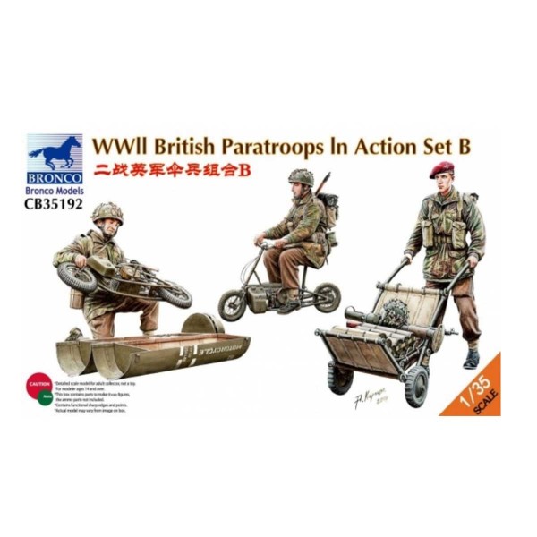 WWII British Parattroops In Action Set B - 1:35e - Bronco Models - Bronco-BRM35192