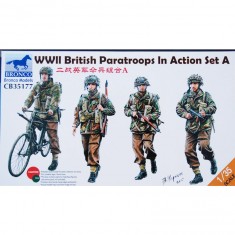 WWII British Paratroops In Action Set A - 1:35e - Bronco Models