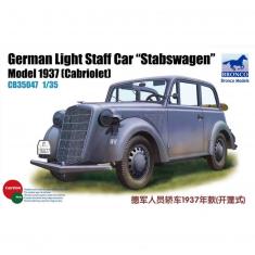 Maquette voiture d'état-major : cabriolet allemand Stabswagen Mod.1937