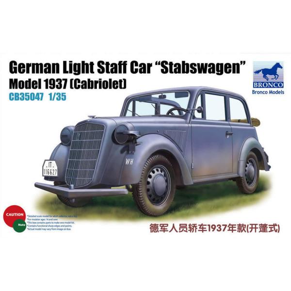 German Light Staff Car Stabswagen Mod. 1937 (Cabriolet)- 1:35e - Bronco Models - Bronco-CB35047