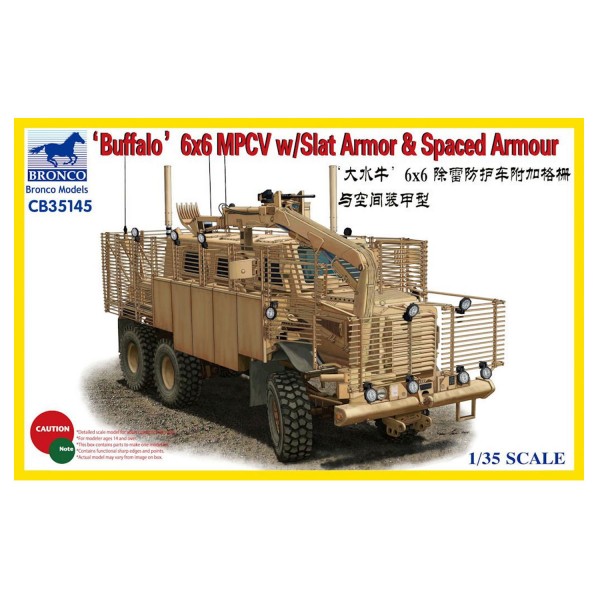 BUFFALO 6x6 MPCV w/Slat Armor & Spaced Armor Version- 1:35e - Bronco Models - Bronco-BRM35145