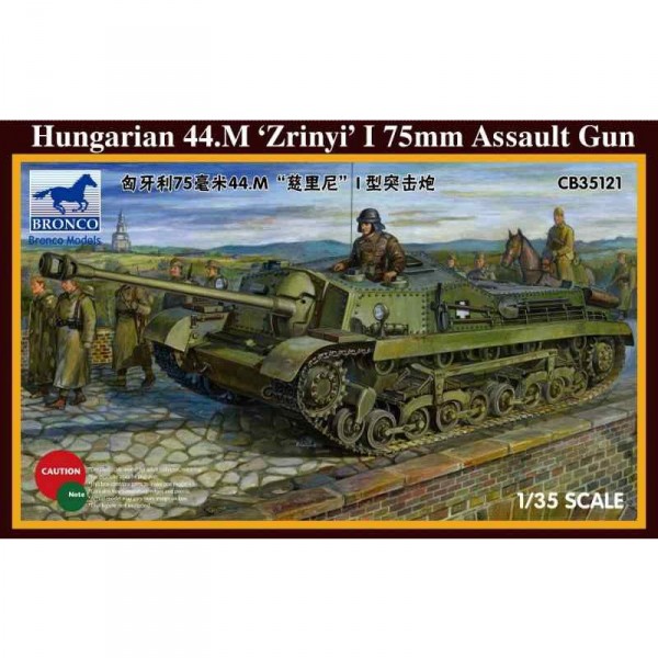Maqueta de tanque: Cañón de asalto húngaro 44.M Zrinyi I de 75 mm - Bronco-BRM35121