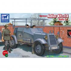Maquette véhicule militaire : Voiture blindée radio allemande Adler Kfz.14