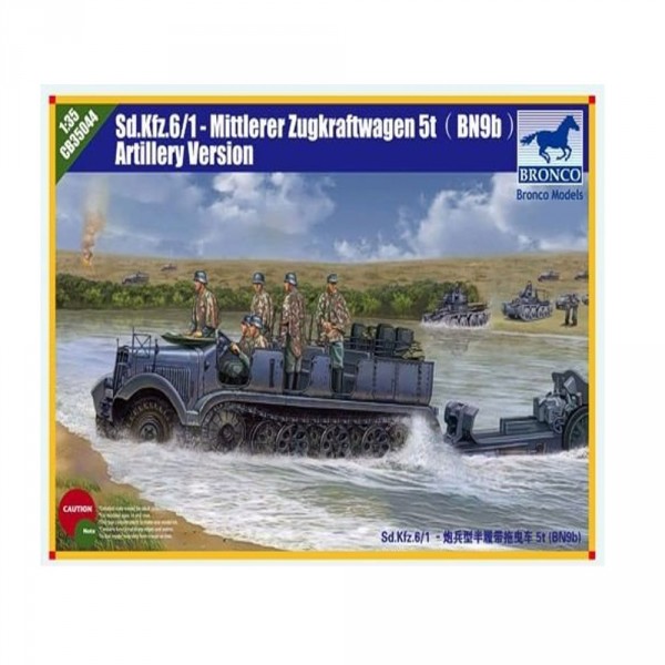 Maquette Véhicule Militaire : Sd.Kfz 6/1 - Mittlerer Zugkraftwagen 5t (BN9b) - Bronco-BRM35044