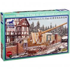 German 88mm L71 Flak 41 Anti-Aircraft Gun w/Crew- 1:35e - Bronco Models