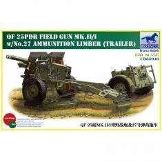 Maquette militaire : Canon de campagne QF 25pdr Mk.II/I 