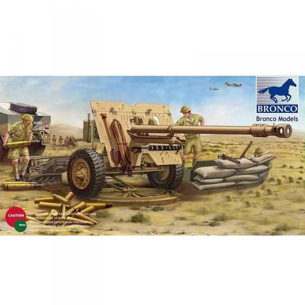 Maqueta de vehículo militar: Cañón antitanque británico de 17/25 pdr Faisán - Bronco-BRM35071