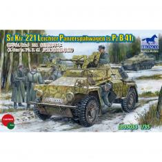 Maqueta de vehículo blindado: Sd.KFZ.221 Leichter Panzerspähwagen