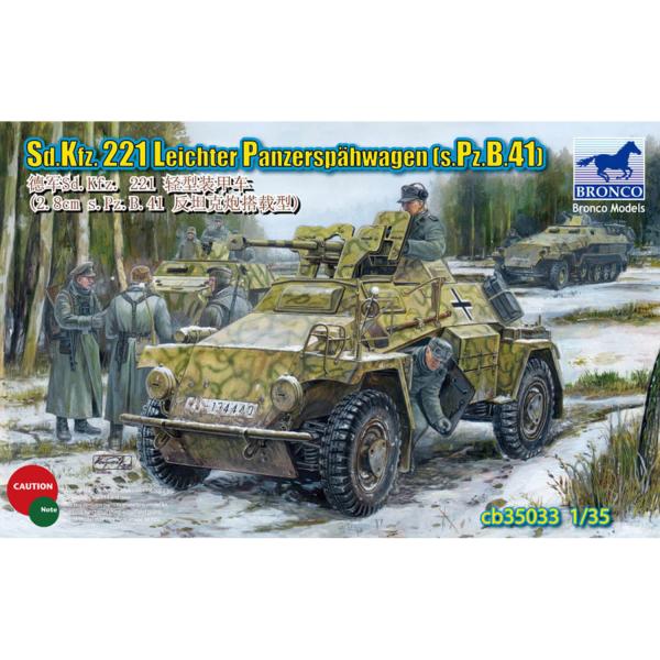 Model armored vehicle: Sd.KFZ.221 Leichter Panzerspähwagen - Bronco-CB35033