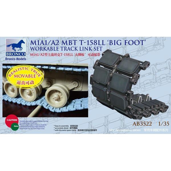 US M1A1/A2 MBT T-158LL Big Foot Workable set- 1:35e - Bronco Models - AB3522