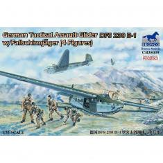 Modellfiguren: Deutsches Tactical Assault Glider DFS 230 B-1 mit Fallschirmjäger (4 fig