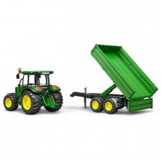 John Deere 5115M tractor with trailer