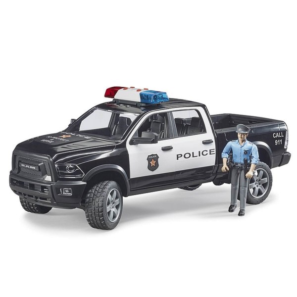 Police vehicle: Pickup RAM 2500 with figurine - Bruder-02505