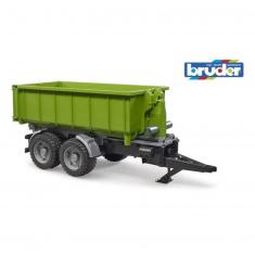 Removable container trailer for tractors