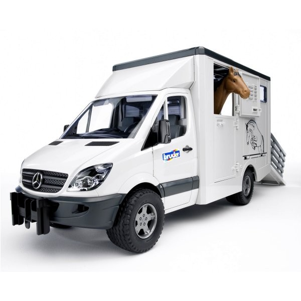 Camion de transport Mercedes Benz avec figurine cheval - Bruder-02533