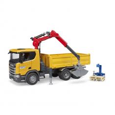 Scania Super 560R construction truck with crane and 2 pallets