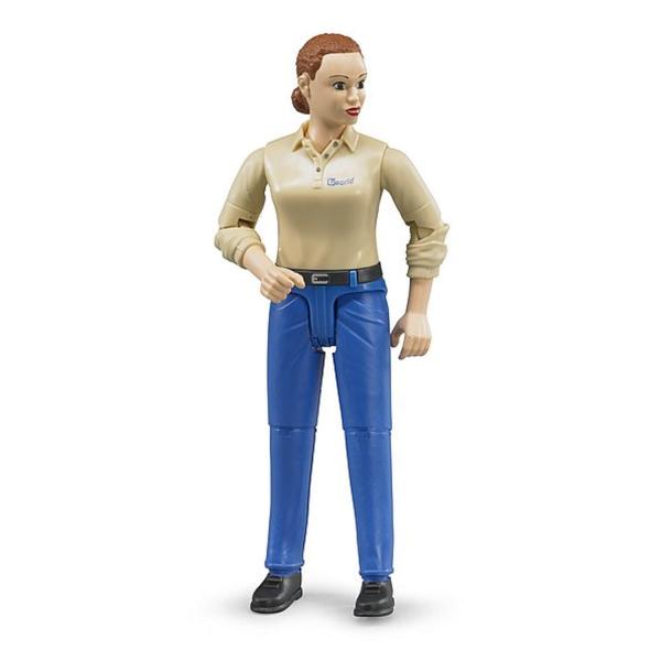 Figurine femme avec pantalon bleu - Bruder-60408