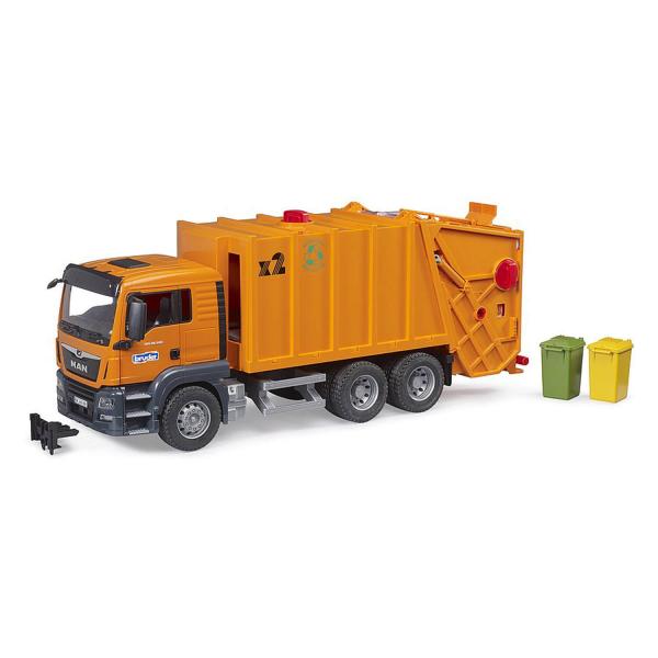 Contenedor de basura MAN TGS (naranja) - Bruder-03760