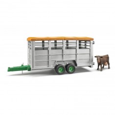 Livestock trailer with cow
