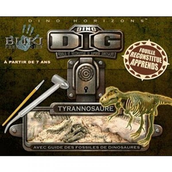 Coffret de paléontologie - Dinosaure à déterrer : Tyrannosaure - Buki-438Ty