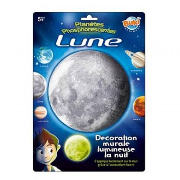 Décoration murale planète lumineuse : Lune - Buki-3DF3