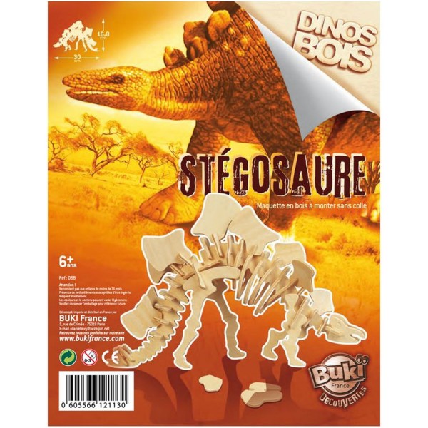 Dinosaure à construire : Stegosaure - Buki-D6B-4