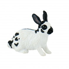 Black and white hare figurine