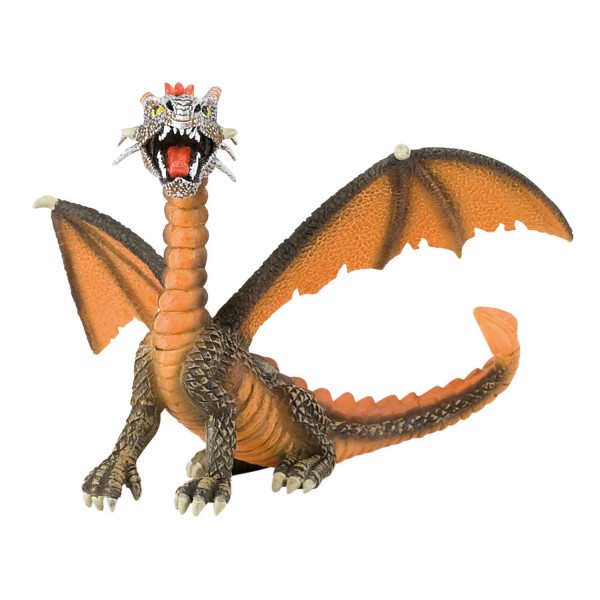 Figura de dragón naranja sentado - Bullyland-B75595