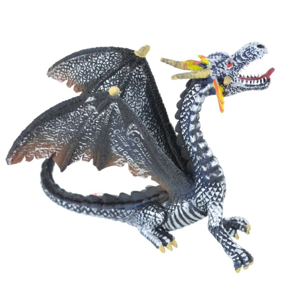 Figura dragón: Negro y plateado - Bullyland-B75594