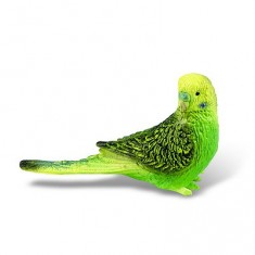 Green parakeet figurine
