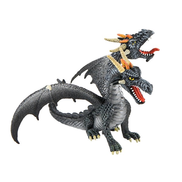 Two-Headed Dragon Figurine: Black - Bullyland-B75597
