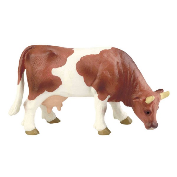 Figurine vache marron et blanche - Bullyland-B62444