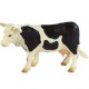 Miniature Figurine vache noire/blanche