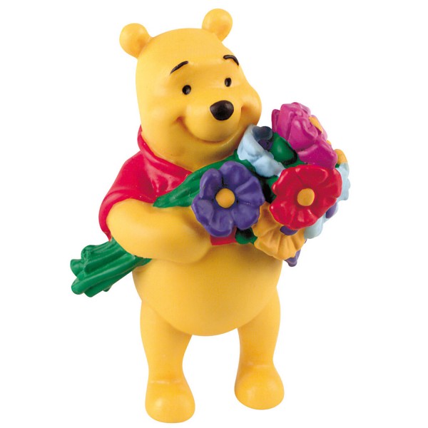 Figurine Winnie l'ourson : Winnie avec des fleurs - Bullyland-B12342