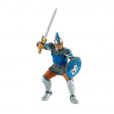 Figura de caballero con espada azul.