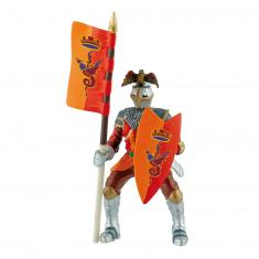 Figurine chevalier tournoi rouge