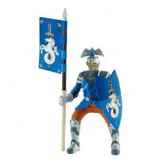 Figurine chevalier tournoi bleu