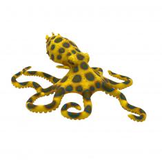 Figur eines Oktopus mit blauen Ringen