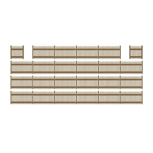 Modélisme HO : Accessoires de décor : Clôtures en bois - Busch-BUE6007