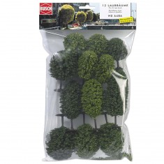 Modellbau: Vegetation - Sortiment von 12 Laubbäumen