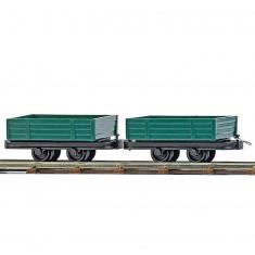 HO model railway : 2 low-side wagons