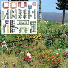 HO model making: Decorative accessories: Assortment of flowers and plants