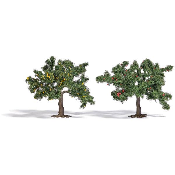 HO model scenery: 2 fruit trees, 75 mm - Busch-BUE6849