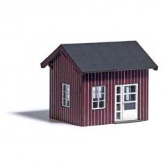 MAISON AVEC PETIT COMMERCE AU RDC DE BOIS MODELISME HO 107001