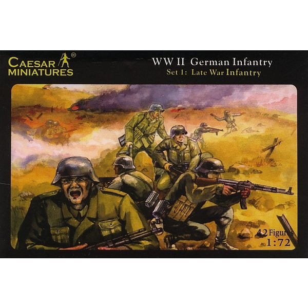 Figurines 2ème Guerre Mondiale : Infanterie allemande 1944-1945 - Caesarminiatures-CM002