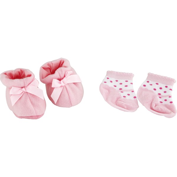 Accessoires pour poupée : Chaussons et chaussettes : Rose - Calinou-CAL8710-rose