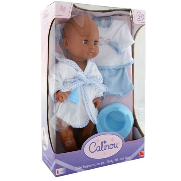 Bébé baigneur métisse et son pot - Calinou-CAL24455-2