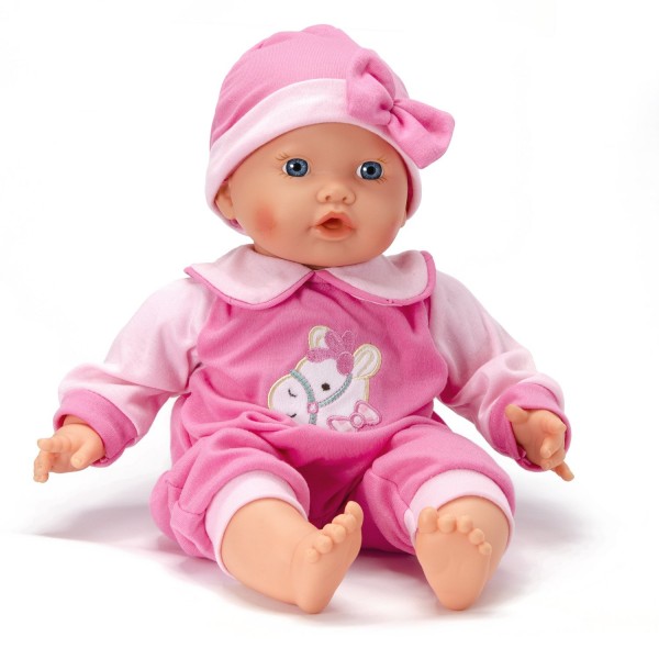Vêtements pour poupée de 46 cm : Pyjama Rose avec motif cheval - Calinou-LI55003-4